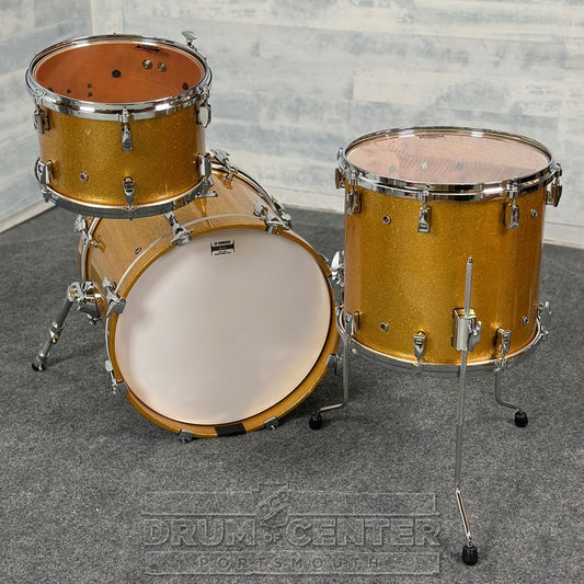 Yamaha Absolute Hybrid Maple 3pc Jazz Drum Set Gold Champagne Sparkle - Drum Center Of Portsmouth