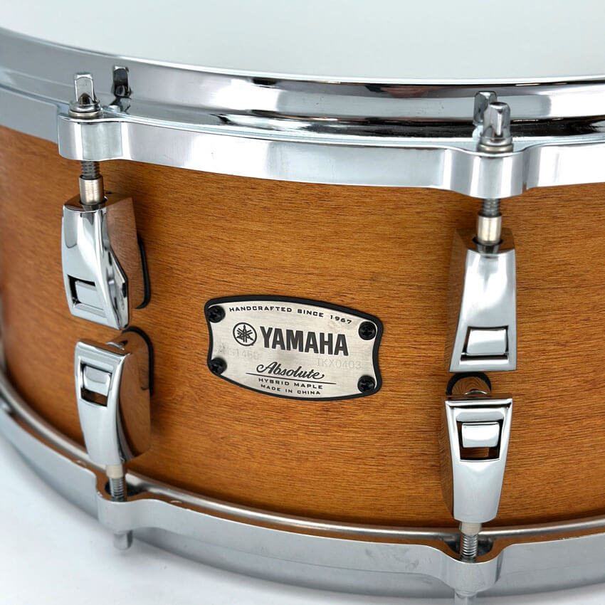 Used Yamaha Absolute Hybrid Snare Drum 14x6 Vintage Natural - Very Good - Drum Center Of Portsmouth