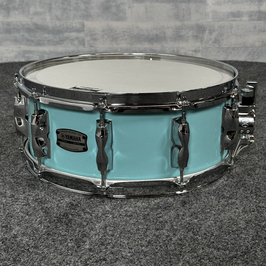 Used Yamaha Recording Custom Snare Drum 14x5.5 Surf Green - Drum Center Of Portsmouth