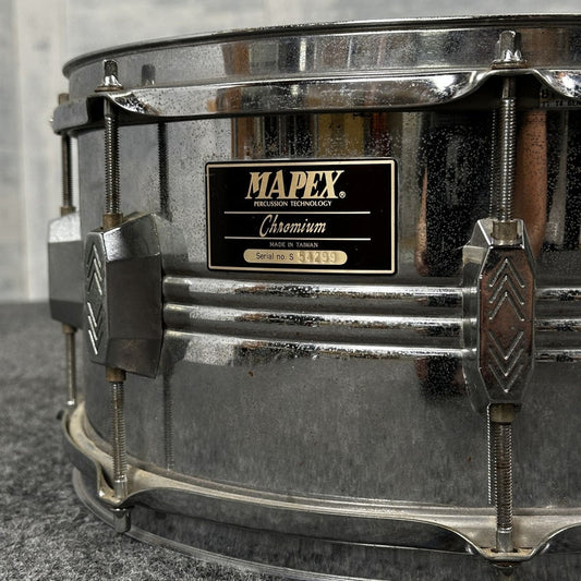 Used Mapex Chromium 14x6.5 Steel Snare Drum - Fair - Drum Center Of Portsmouth