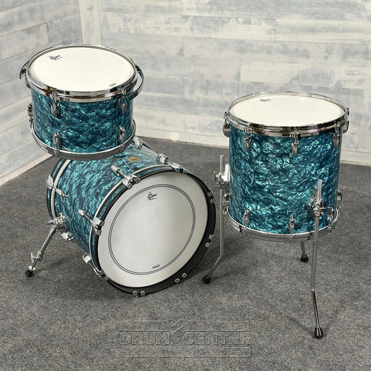 Gretsch USA Custom 3pc Drum Set 18/12/14 Turquoise Pearl - Drum Center Of Portsmouth
