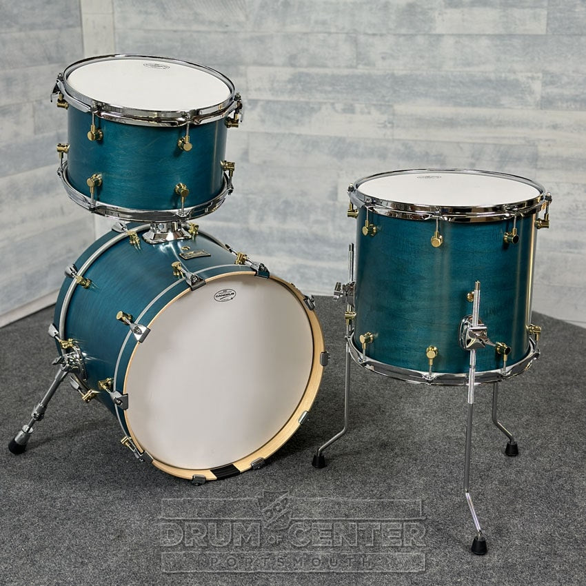 Canopus RFM 3pc Jazz Drum Set Teal Oil - Drum Center Of Portsmouth