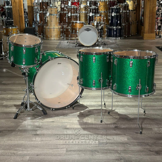 Ludwig Classic Maple 4pc Bonham Drum Set Green Sparkle - Drum Center Of Portsmouth