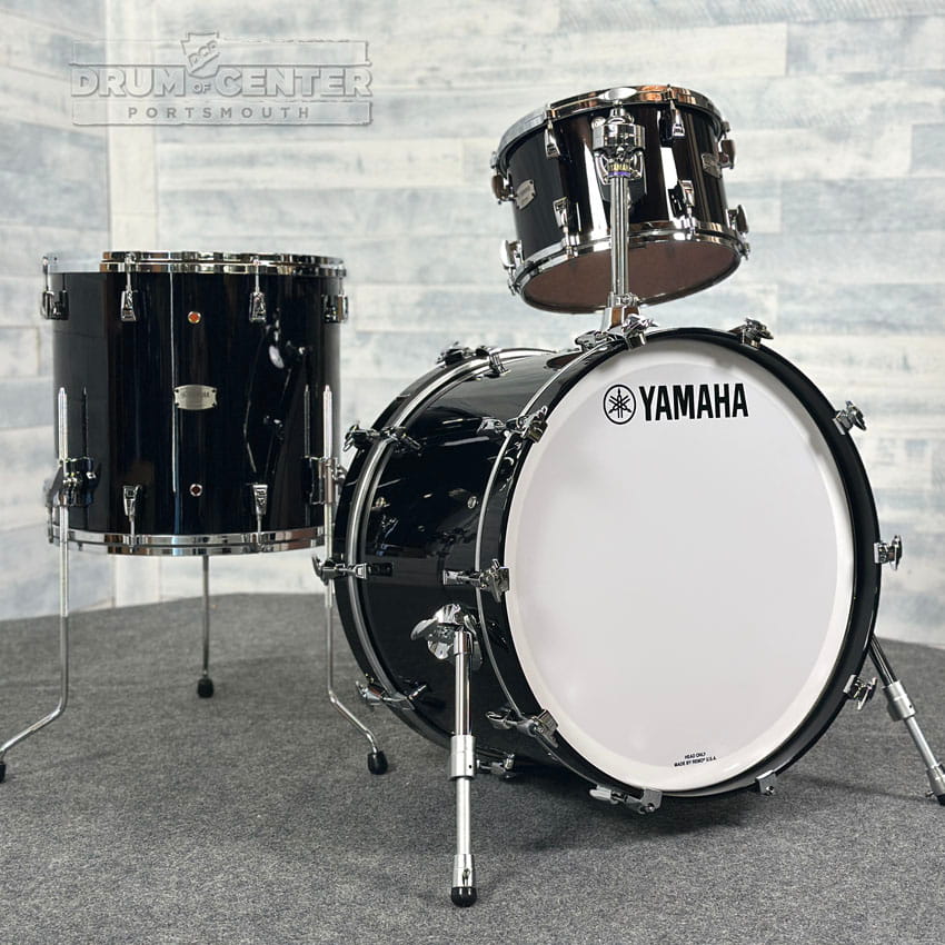 Yamaha Absolute Hybrid Maple 3pc Drum Set Solid Black - Drum Center Of Portsmouth