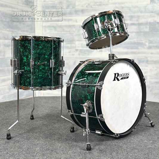 Rogers Tower 3pc Drum Set Green Marine Pearl 20/12/14 - Drum Center Of Portsmouth