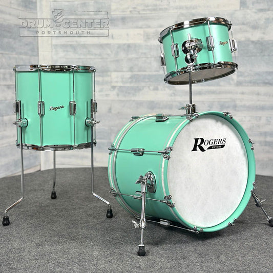 Rogers Tower 3pc Drum Set Seafoam Green 18/12/14 - Drum Center Of Portsmouth