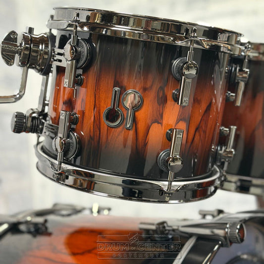 Sonor SQ2 Beech 5pc Drum Set Black to Red Burst over African Marble Gloss - Drum Center Of Portsmouth