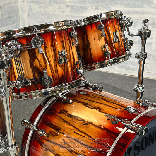 Sonor SQ2 Beech 5pc Drum Set Red Burst over African Marble Gloss - Drum Center Of Portsmouth