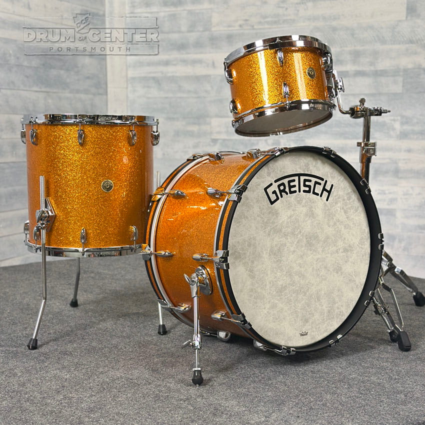 Gretsch Broadkaster 3pc Drum Set 22/12/16 Gold Sparkle - Drum Center Of Portsmouth