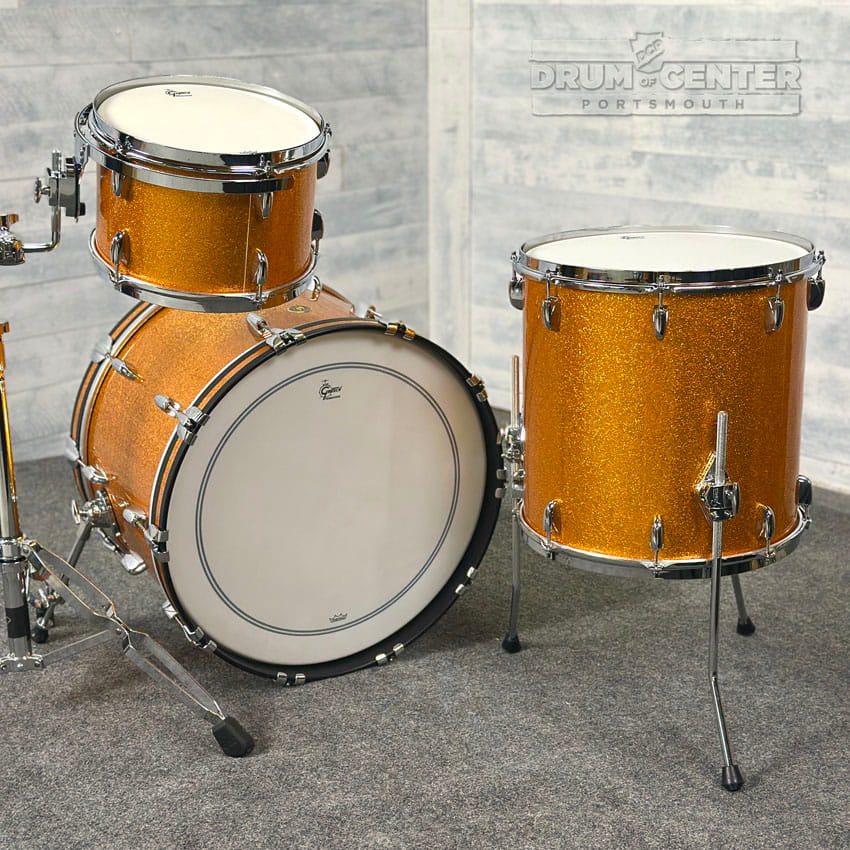 Gretsch Broadkaster 3pc Drum Set 22/12/16 Gold Sparkle - Drum Center Of Portsmouth