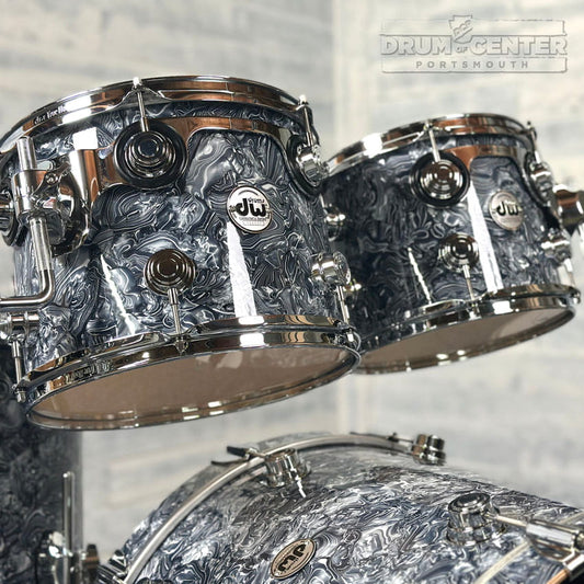 DW Collectors VLT 333 Maple 4pc Drum Set Grey Swirl - Drum Center Of Portsmouth