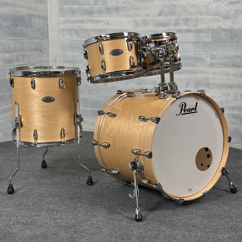 Used Pearl Professional Maple 4pc Drum Set Natural Maple - Excellent - Drum Center Of Portsmouth