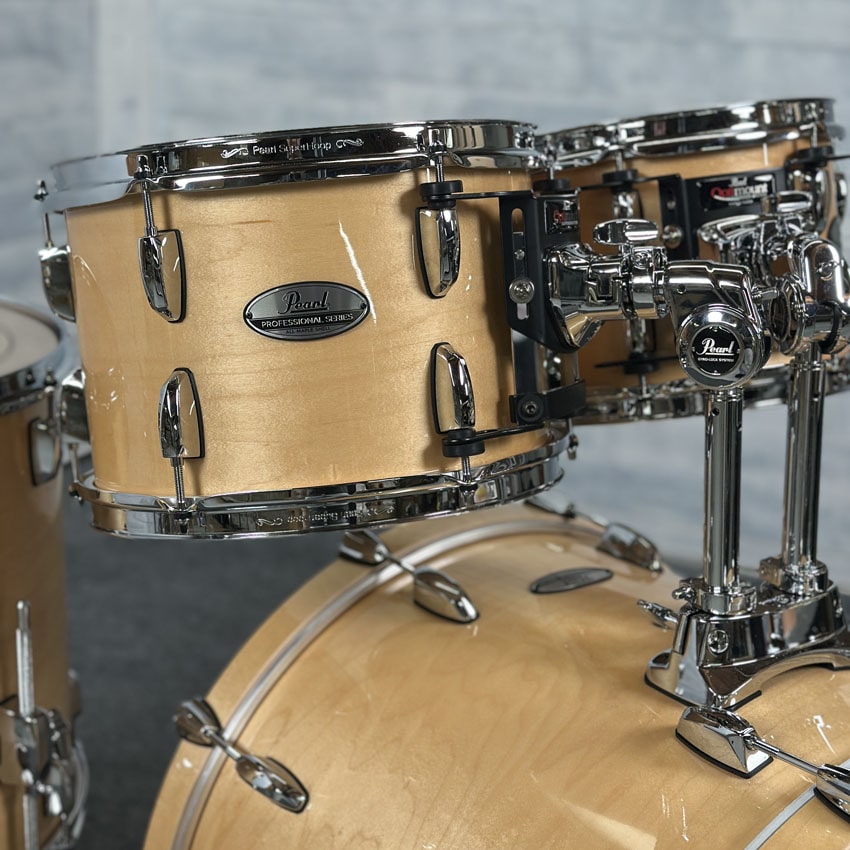 Used Pearl Professional Maple 4pc Drum Set Natural Maple - Excellent - Drum Center Of Portsmouth
