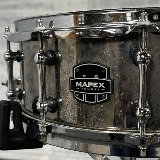 Used Mapex Steel Shell Snare Drum 14x5.5 - Fair - Drum Center Of Portsmouth