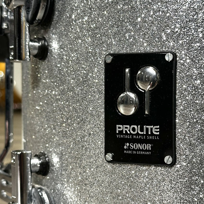 Used Sonor Prolite 5pc Drum Set Silver Sparkle - Good - Drum Center Of Portsmouth