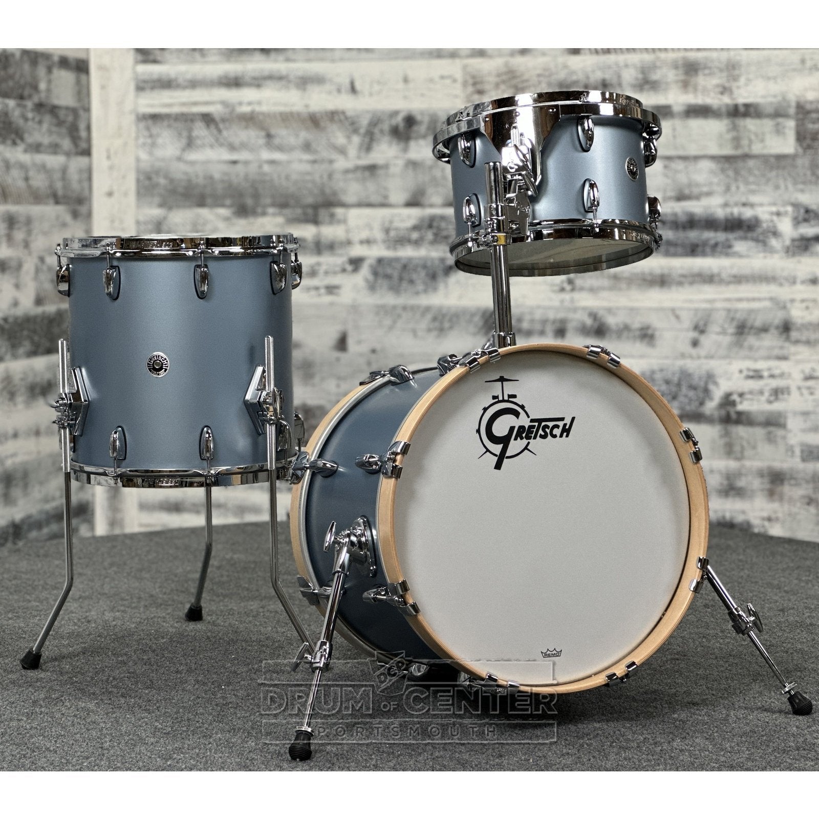 Gretsch Brooklyn 3pc Jazz Drum Set Satin Ice Blue Metallic