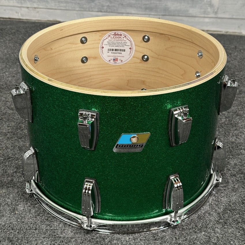 Ludwig Legacy Maple 4pc Bonham Drum Set Green Sparkle - Drum Center Of Portsmouth