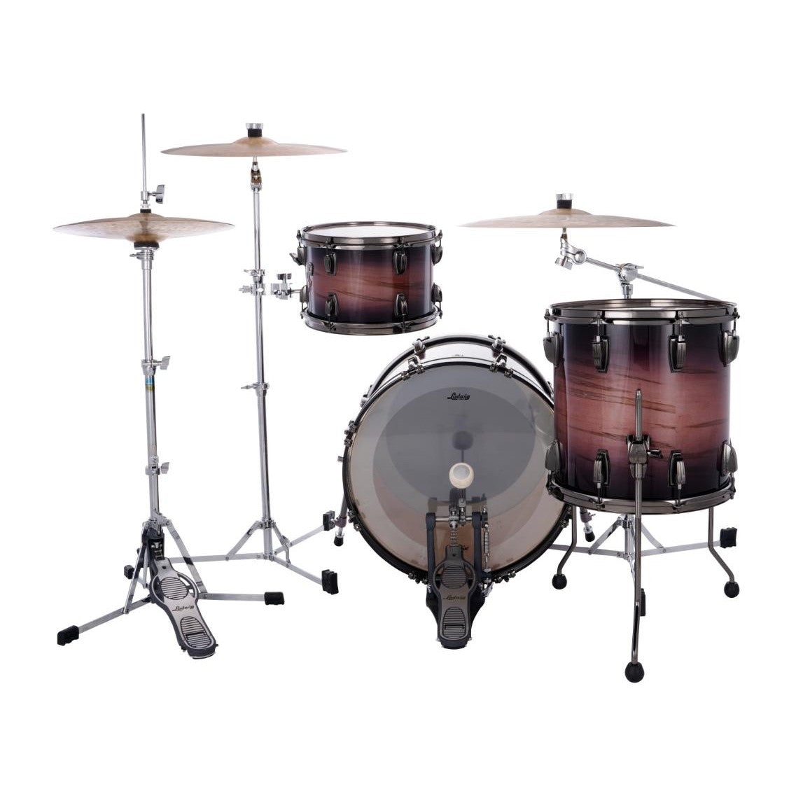 Ludwig Classic Maple Exotic Select 3pc Downbeat Drum Set Amethyst Burst - Drum Center Of Portsmouth