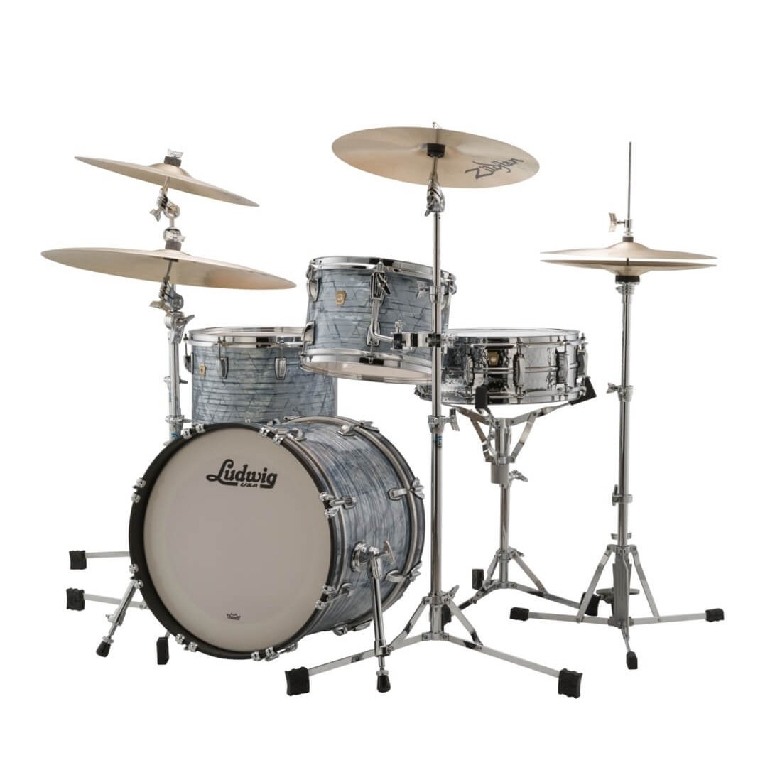 Ludwig Classic Maple 3pc Jazz Drum Set Sky Blue Pearl