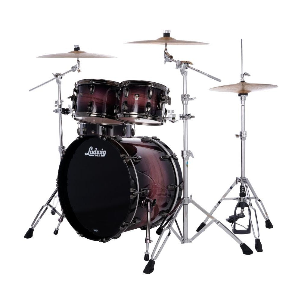 Ludwig Classic Maple Exotic Select 4pc Studio Drum Set Amethyst Burst - Drum Center Of Portsmouth
