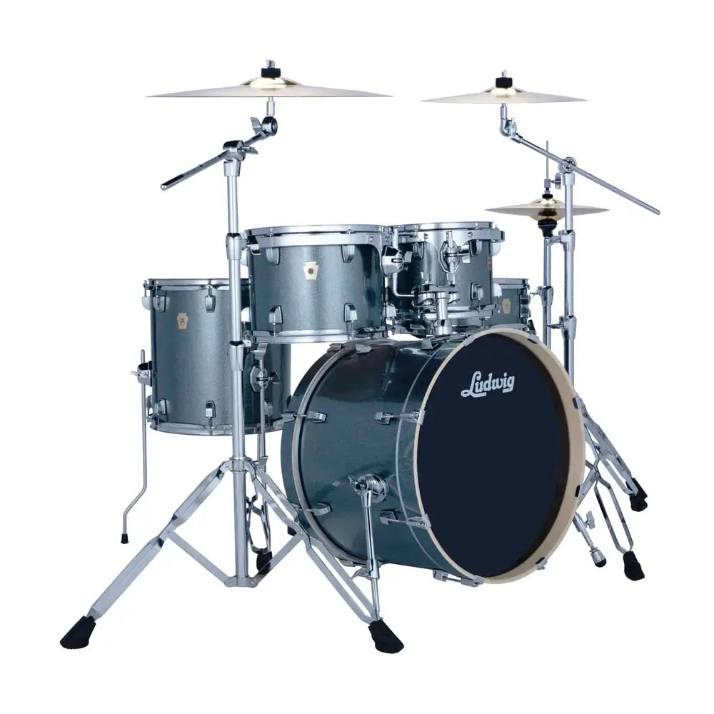 Ludwig Evolution 5pc Complete Drum Set (20"BD) & Paiste Cymbals Atlantic Sparkle - Drum Center Of Portsmouth