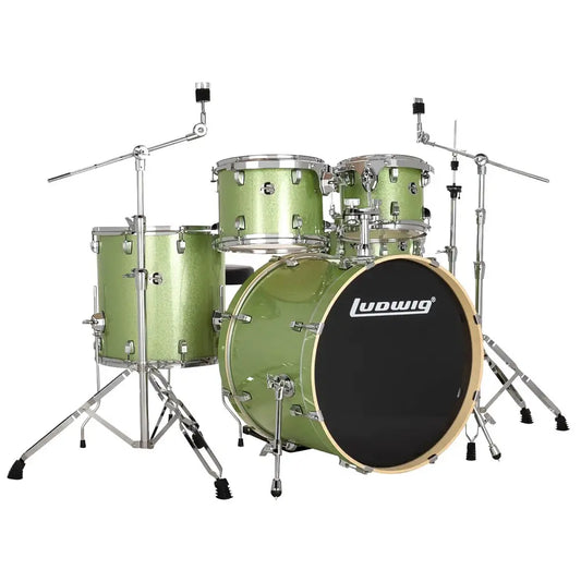 Ludwig Evolution 5pc Drum Set w/Hardware (22"BD) Mint Green Sparkle - Drum Center Of Portsmouth