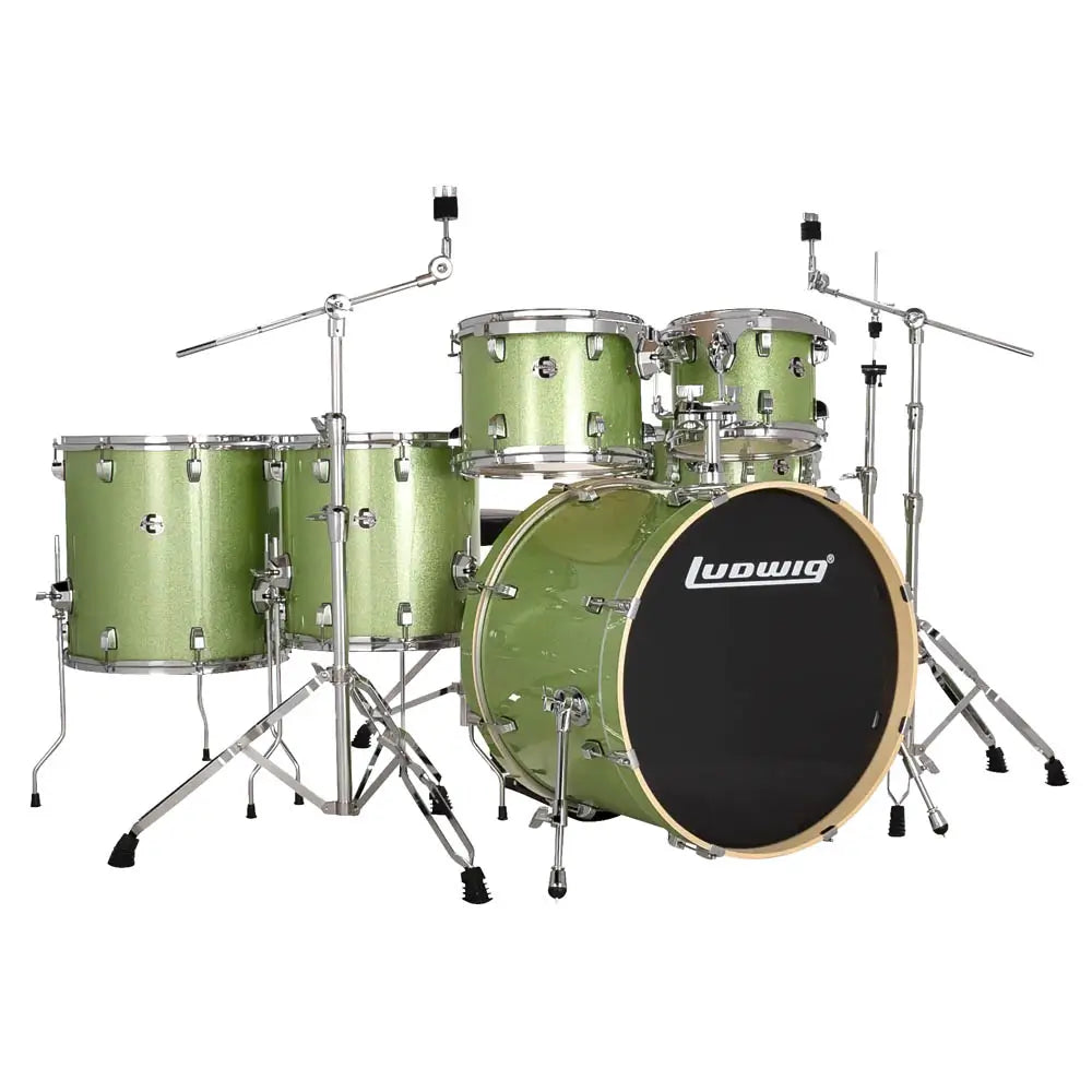 Ludwig Evolution 6pc Drum Set w/Hardware (22"BD) Mint Green Sparkle - Drum Center Of Portsmouth
