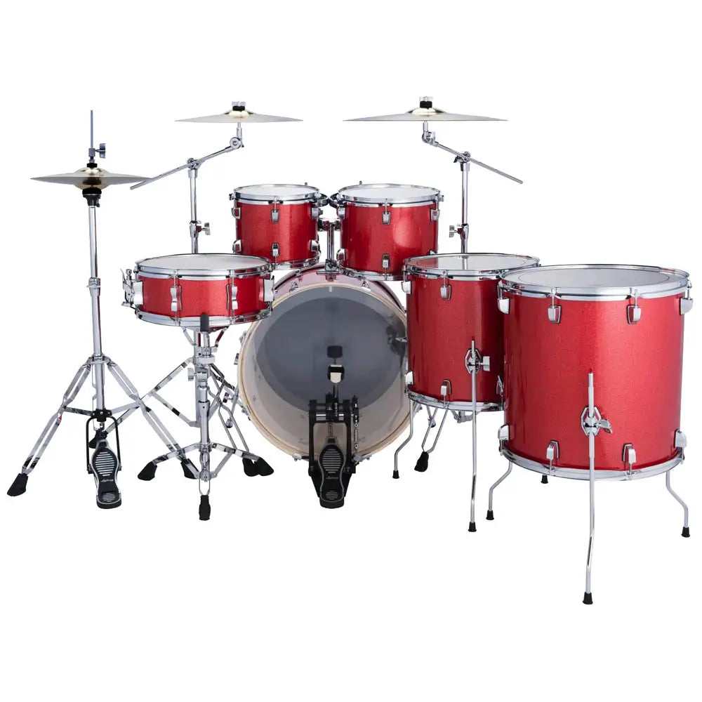Ludwig Evolution 6pc Complete Drum Set w/Paiste Cymbals Crimson Sparkle - Drum Center Of Portsmouth