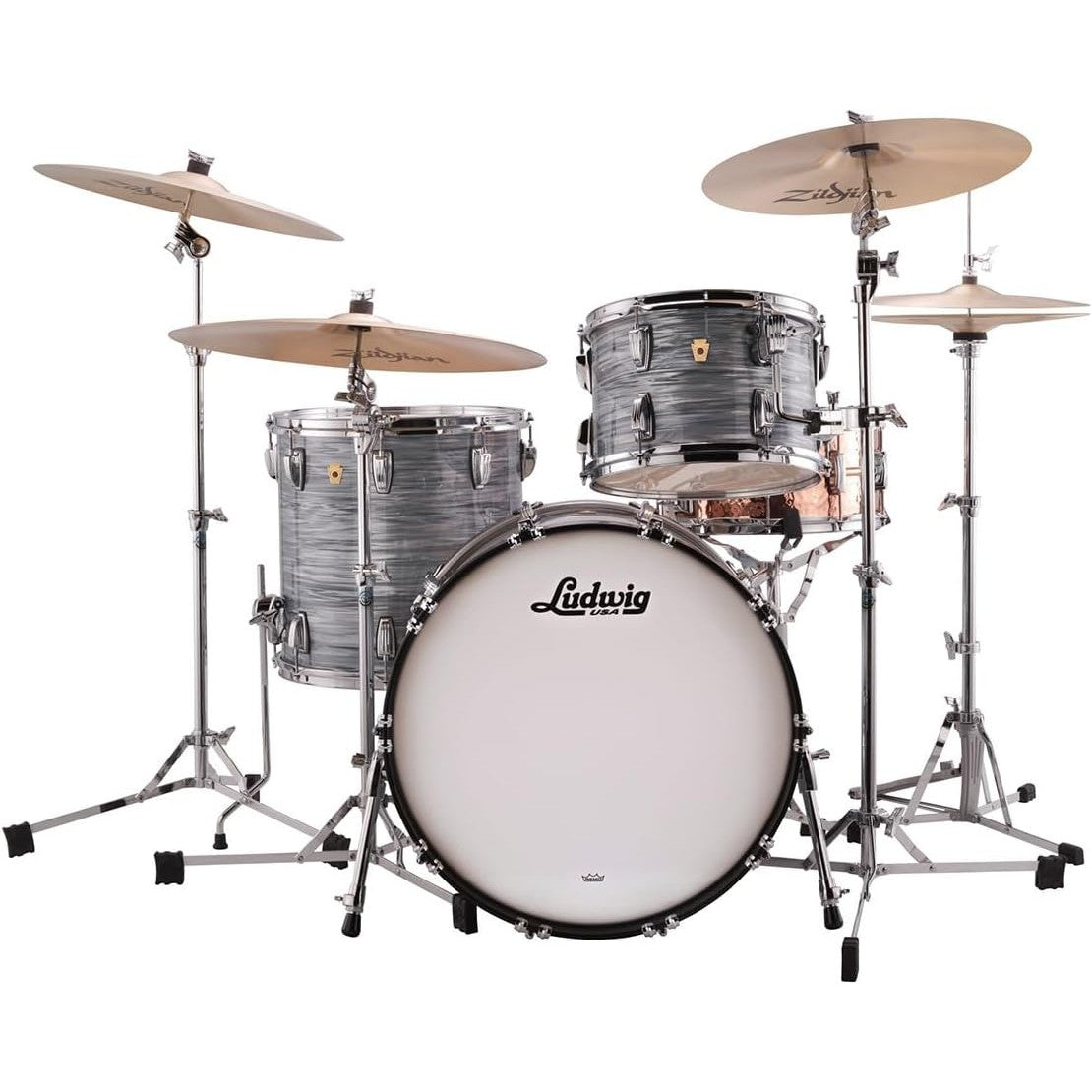 Ludwig Legacy Maple 3pc Drum Set Vintage Blue Oyster 22/13/16 - Drum Center Of Portsmouth