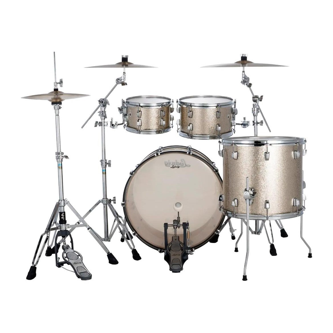 Ludwig Neusonic 4pc Rapid Mod2 Drum Set Titanium Super Sparkle - Drum Center Of Portsmouth