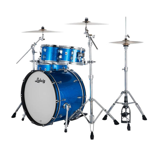 Ludwig Neusonic 4pc Rapid Mod2 Drum Set Blue Super Sparkle - Drum Center Of Portsmouth