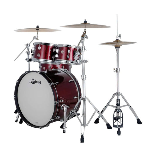 Ludwig Neusonic 4pc Rapid Mod2 Drum Set Merlot Super Sparkle - Drum Center Of Portsmouth