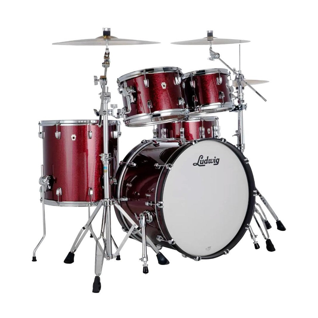 Ludwig Neusonic 4pc Mod2 Drum Set Merlot Super Sparkle - Drum Center Of Portsmouth