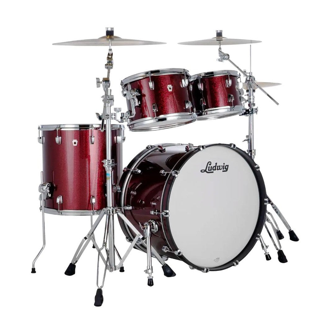 Ludwig Neusonic 4pc Mod2 Drum Set Merlot Super Sparkle - Drum Center Of Portsmouth