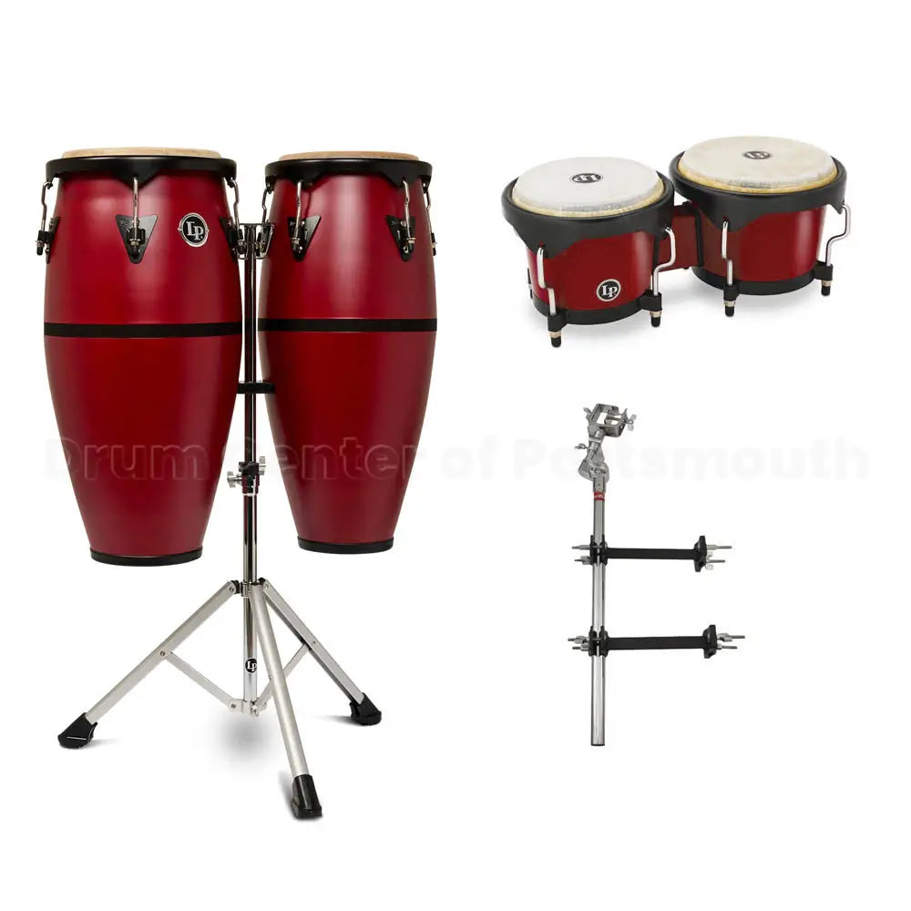 LP Discovery II Ultralight Conga, Bongo & Arm Bundle - Drum Center Of Portsmouth