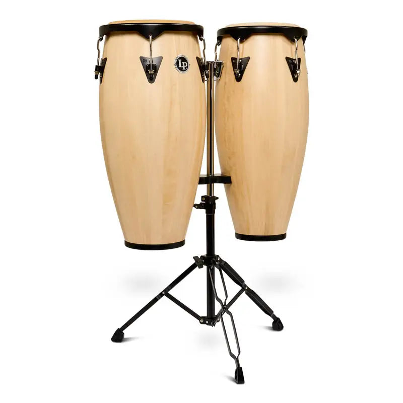 LP City II Mango Wood Conga Set 10" & 11" w/Stand Natural