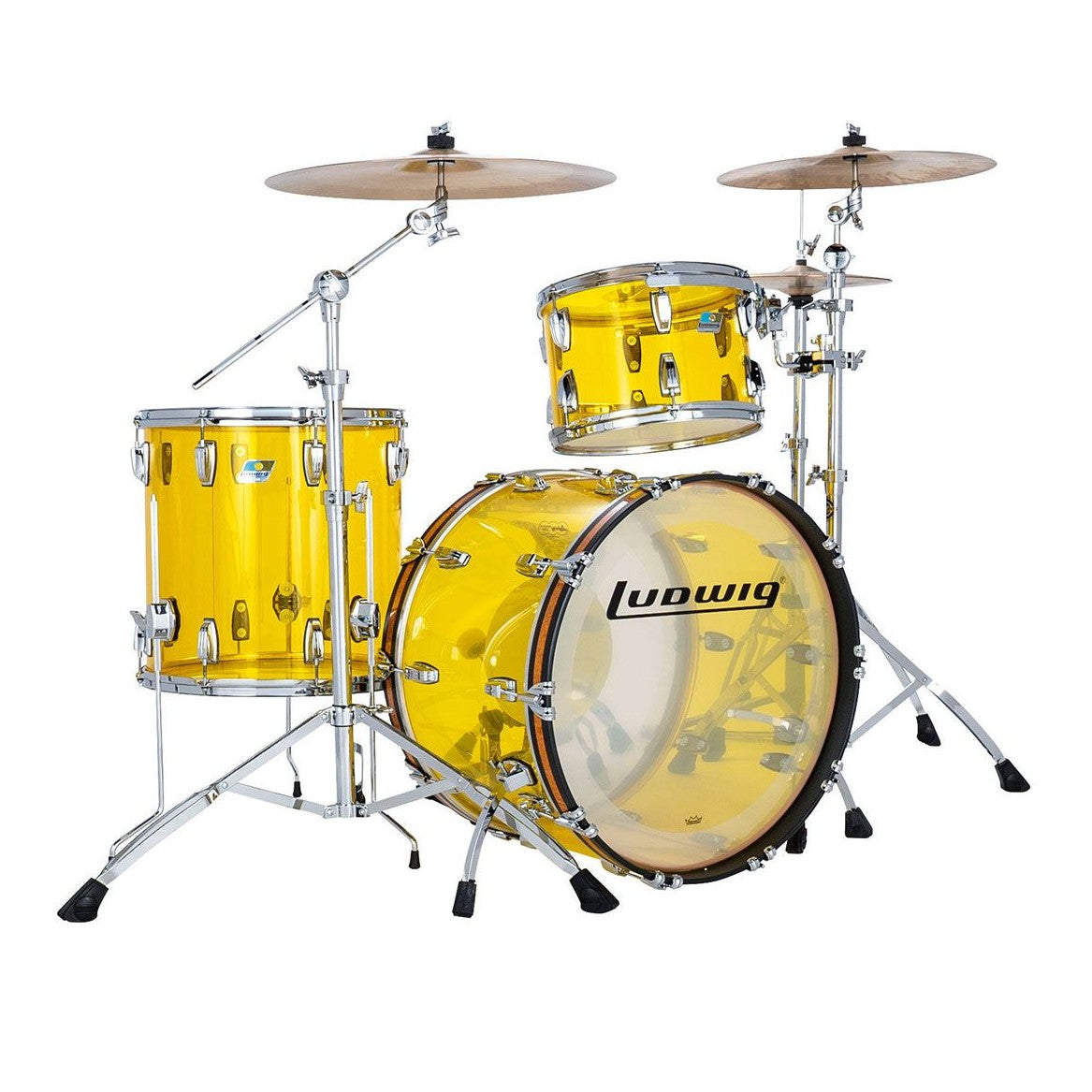 Ludwig Vistalite 3pc Drum Set Yellow 22/13/16 - Drum Center Of Portsmouth