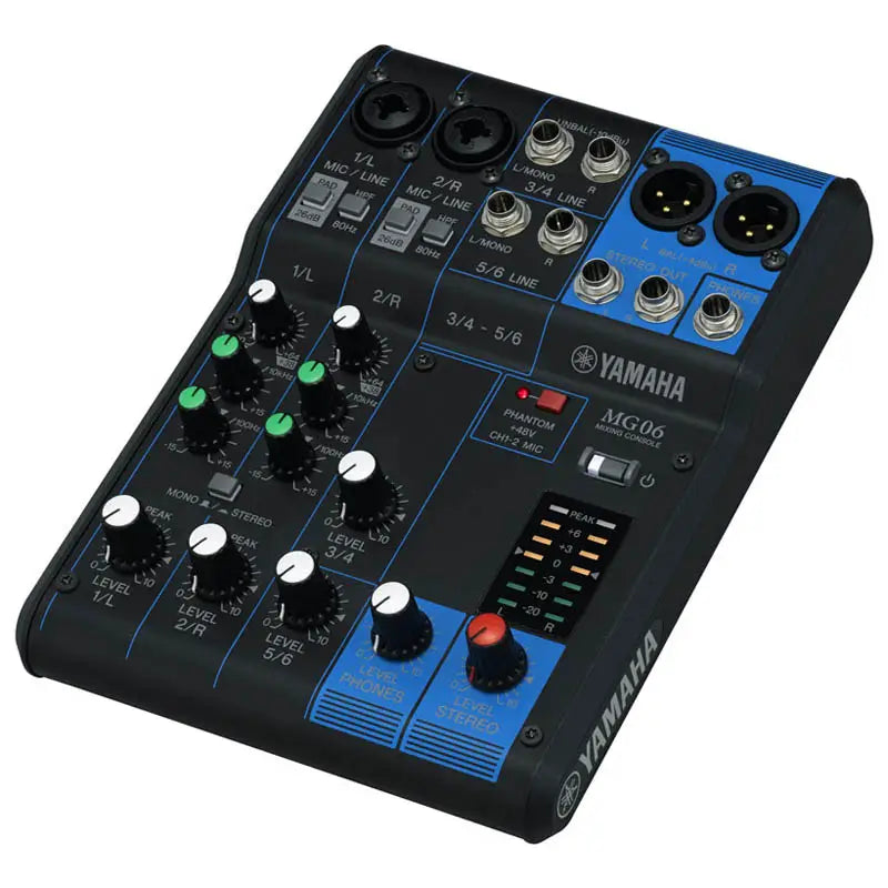 Yamaha MG06 6-input Stereo Mixer - Drum Center Of Portsmouth