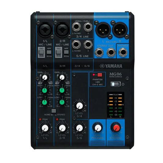 Yamaha MG06 6-input Stereo Mixer - Drum Center Of Portsmouth