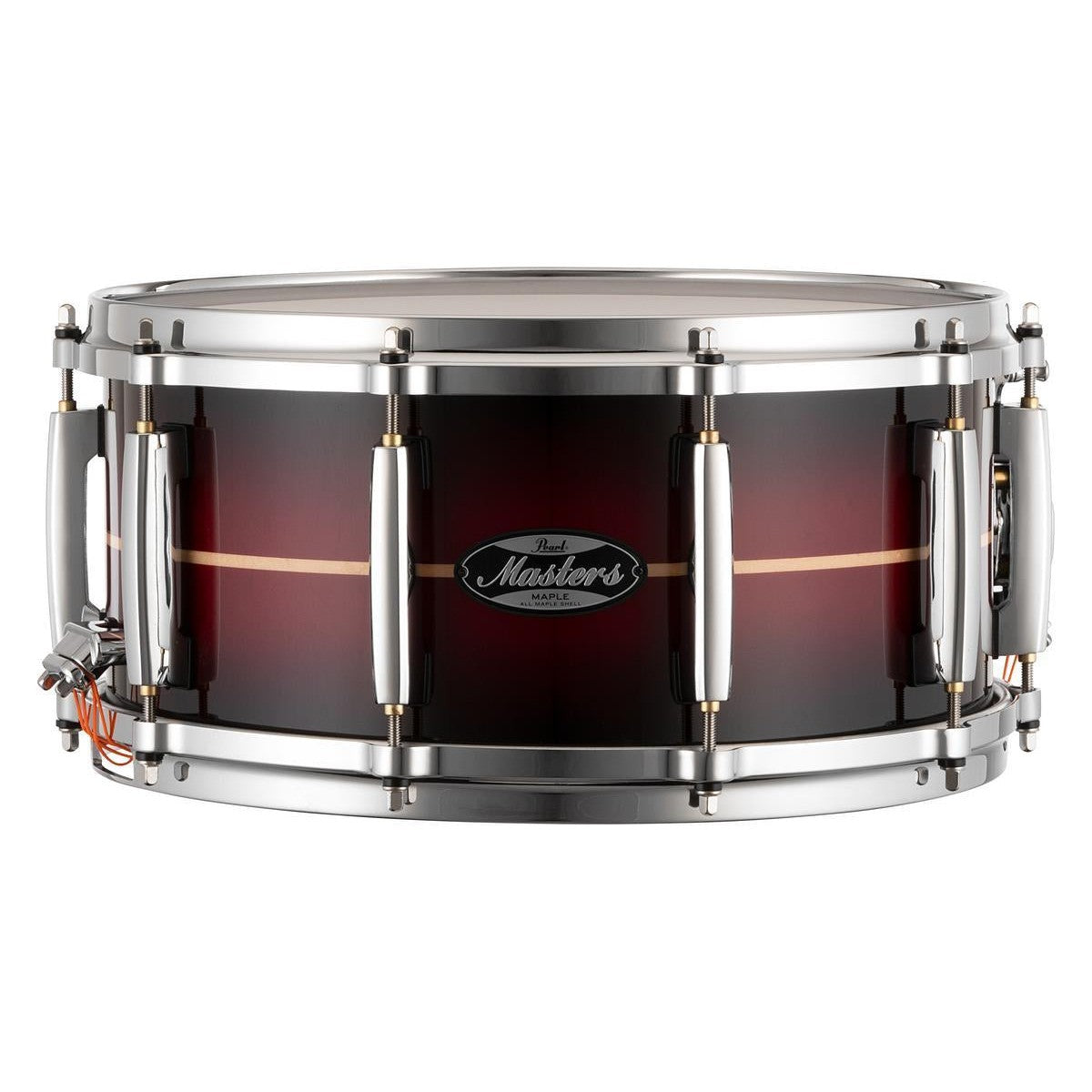 Pearl Masters Maple MM6 Snare Drum 14x6.5 Red Burst Stripe - Drum Center Of Portsmouth