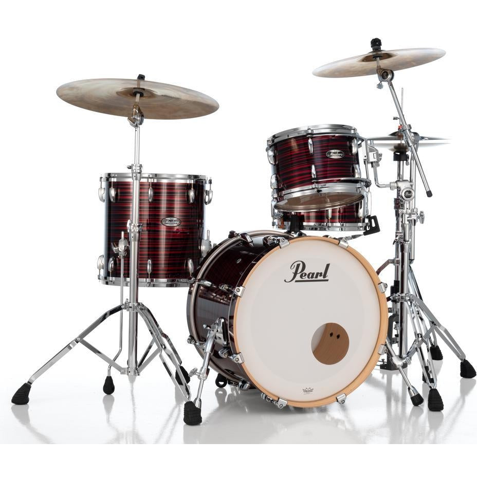 Pearl Masters Maple MM6 3pc Drum Set 20/12/14 w/L-Bracket R2 Mounts Red Oyster Swirl - Drum Center Of Portsmouth