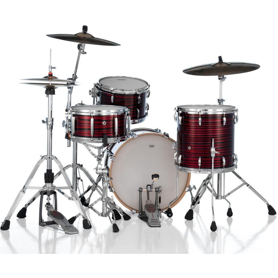 Pearl Masters Maple MM6 3pc Drum Set 20/12/14 w/L-Bracket R2 Mounts Red Oyster Swirl - Drum Center Of Portsmouth