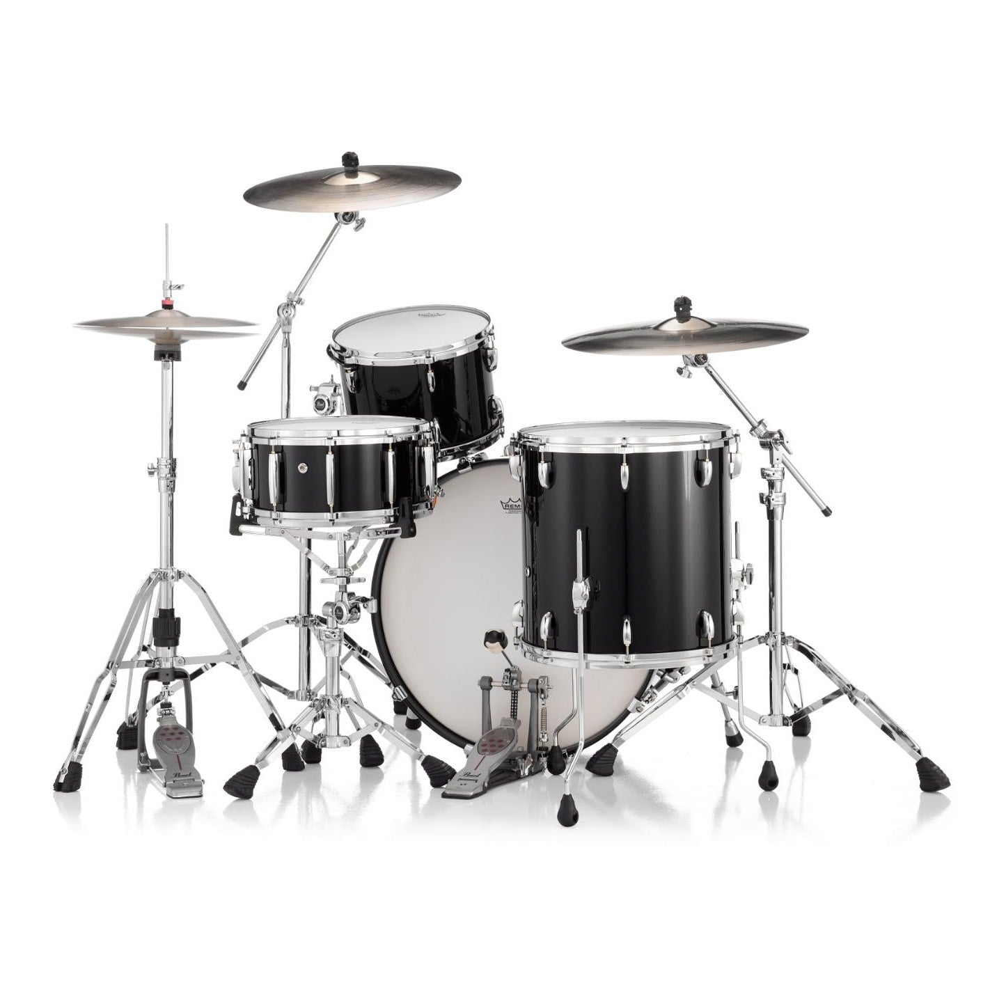 Pearl Masters Maple MM6 3pc Drum Set 24/13/16 w/L-Bracket R2 Mounts Piano Black - Drum Center Of Portsmouth
