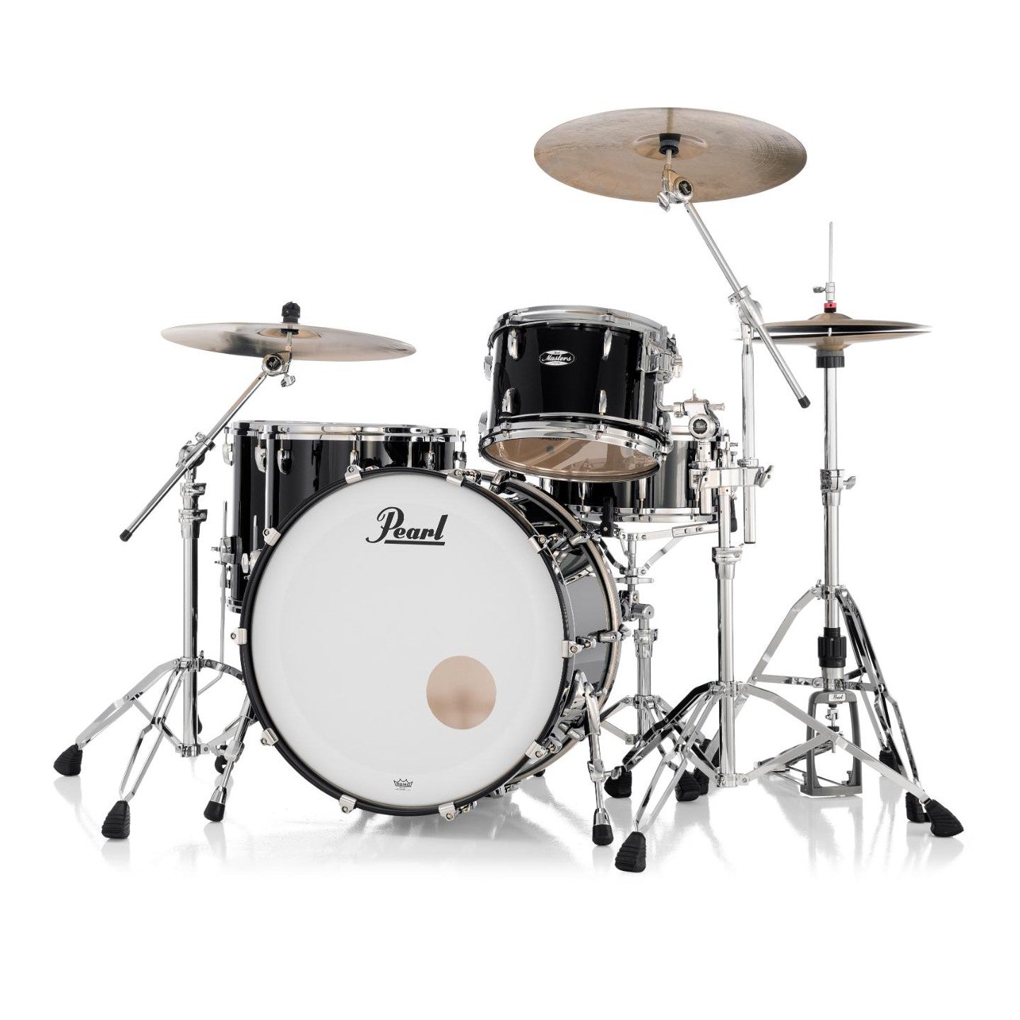 Pearl Masters Maple MM6 3pc Drum Set 24/13/16 w/L-Bracket R2 Mounts Piano Black - Drum Center Of Portsmouth