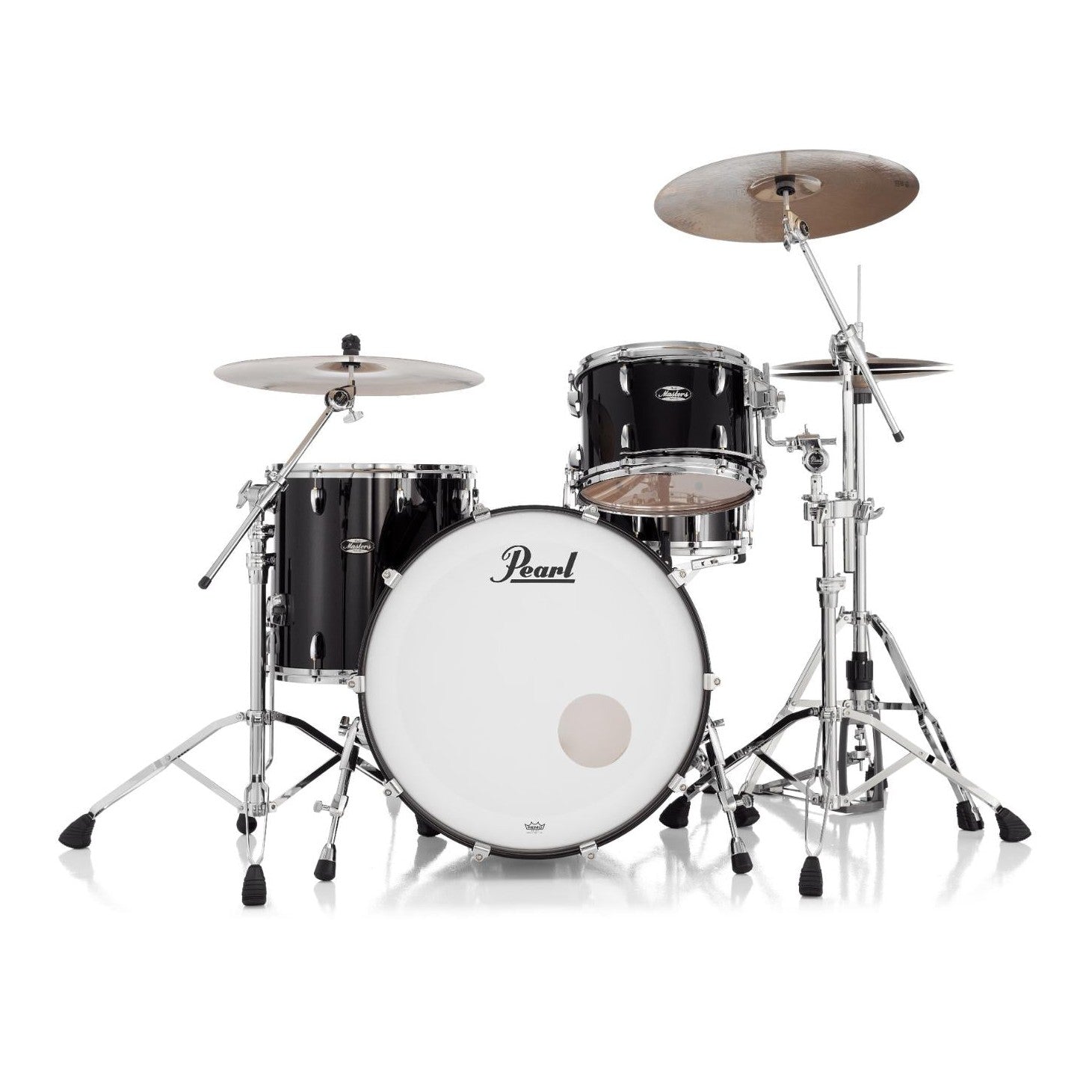 Pearl Masters Maple MM6 3pc Drum Set 24/13/16 w/L-Bracket R2 Mounts Piano Black - Drum Center Of Portsmouth