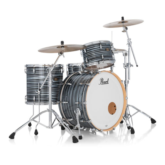 Pearl Masters Maple Pure 3pc Drum Set 24/13/16 w/Standard R2 Mounts Black Oyster Swirl - Drum Center Of Portsmouth