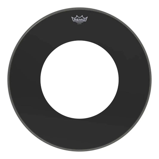 Remo Powerstroke P3 Ebony Bass Drumhead 18" w/10" Center Hole - Drum Center Of Portsmouth