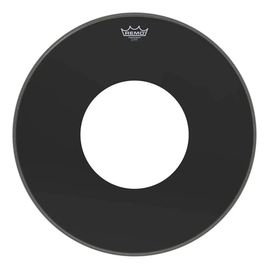 Remo Powerstroke P3 Ebony Bass Drumhead 20" w/10" Center Hole - Drum Center Of Portsmouth