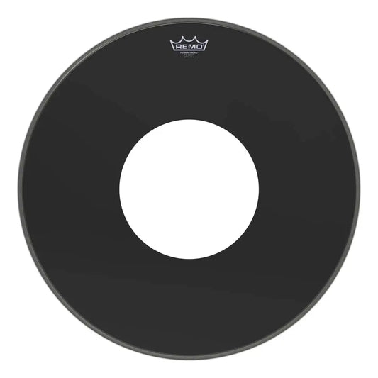 Remo Powerstroke P3 Ebony Bass Drumhead 24" w/10" Center Hole - Drum Center Of Portsmouth