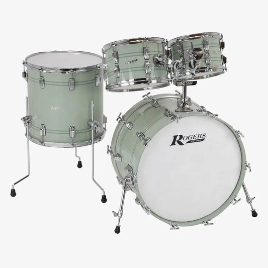 Rogers PowerTone 4pc Drum Set w/22BD Sage Green - Drum Center Of Portsmouth